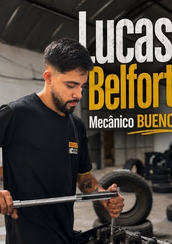 Mecânico trabalhando em um veículo